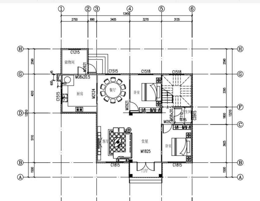 睿婕輕鋼別墅藍色版本 232平方(圖2) 輕鋼別墅平面圖