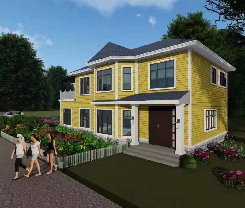 黃色主色調的輕鋼別墅 黃色主色調的輕鋼別墅