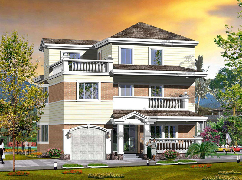 米白色為主色調的輕鋼別墅 米白色為主色調的輕鋼別墅