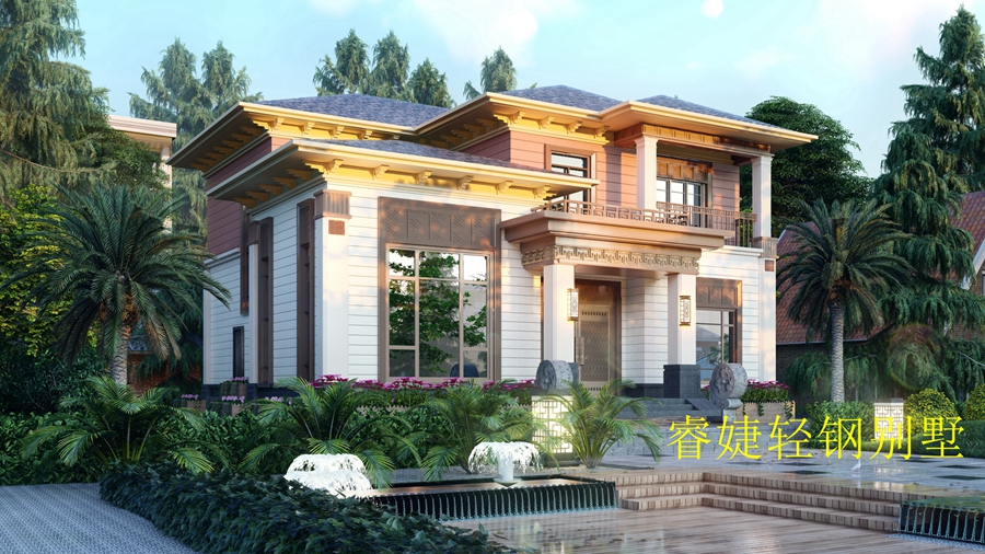 鄉村輕鋼龍骨別墅大概多少錢一棟?(圖2) 鄉村輕鋼龍骨別墅大概多少錢一棟?(圖2)